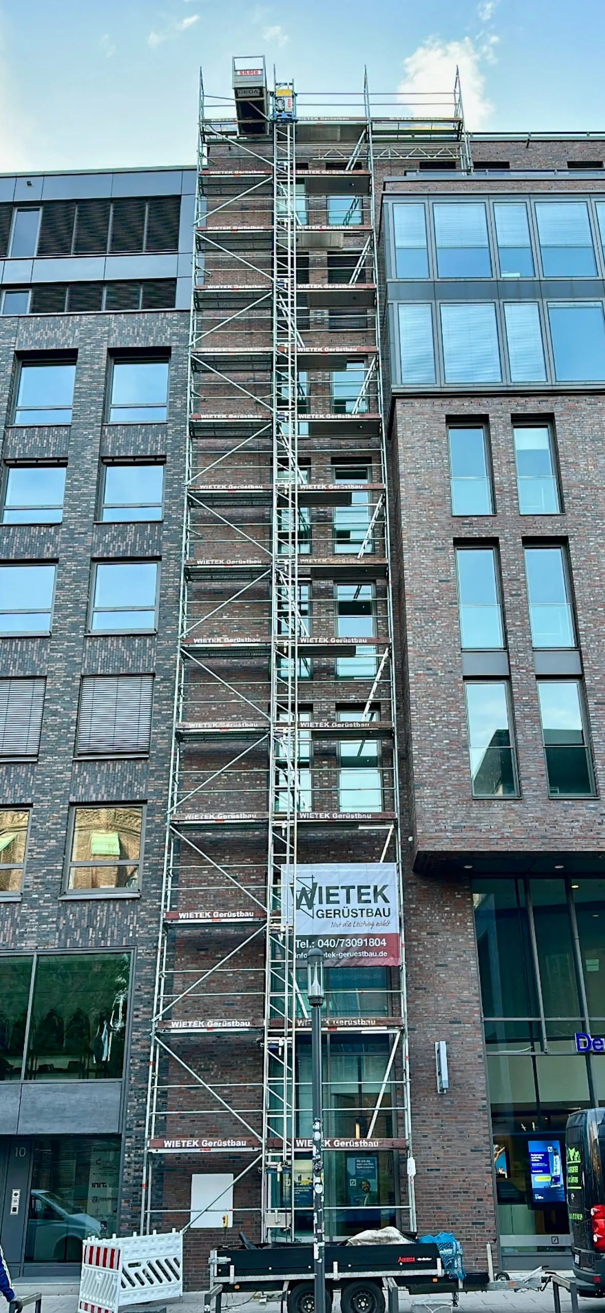 Treppenturm im Einsatz